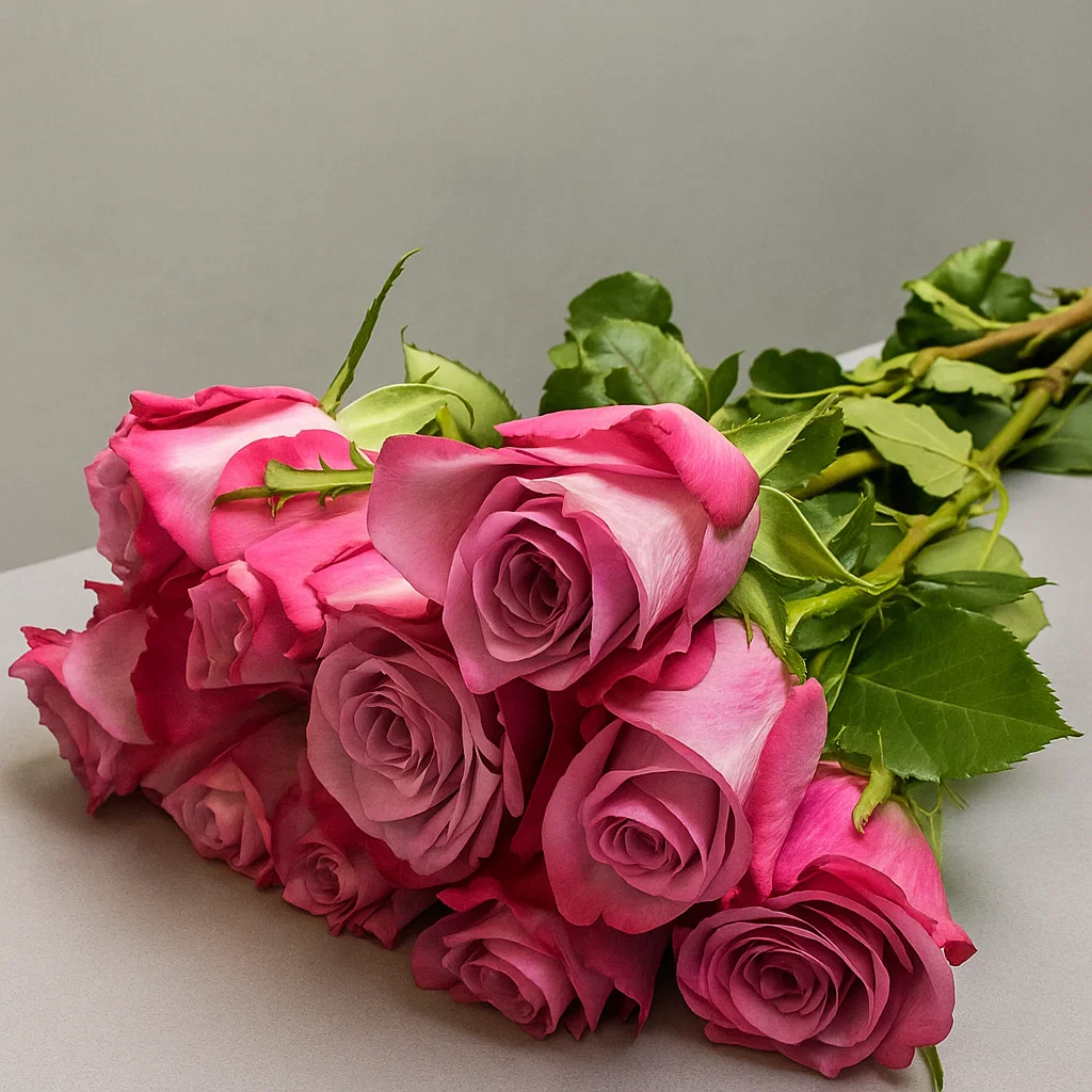 باقة ورد وردي طبيعي – لمسة ناعمة من ورد روزا | هدية أنثوية راقية بتوصيل سريع