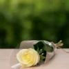 وردة صفراء مغلفة - وردة واحدة بتغليف أنيق
