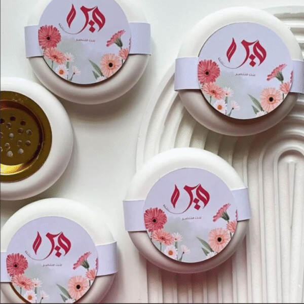 توزيعات مباخر دائرية ميني – 12 قطعة مع ثيم حسب الطلب