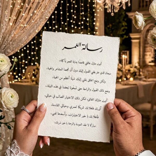 رسالة العمر ورق قطن مقاس A5 | متجر ورد روزا